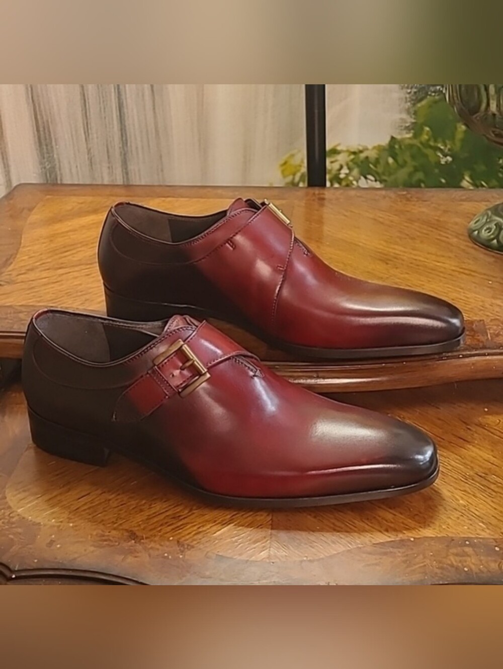 New! Massimo Matteo Castano Almansa Mens 7.5 Italian leather dress shoes